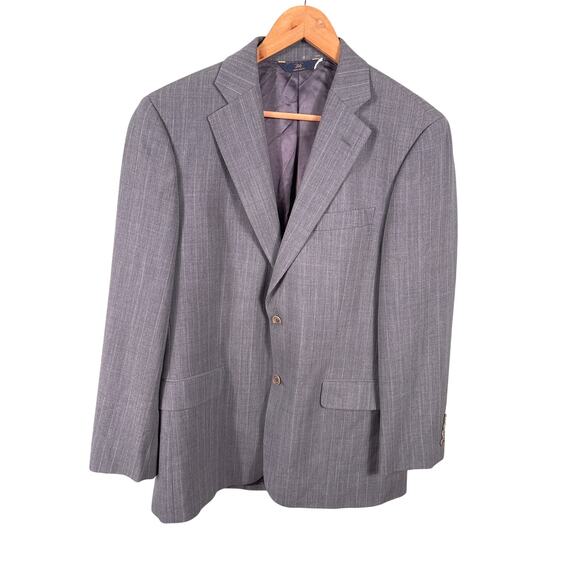 Brooks Brothers Blazer Men Size 40R Gray Wool Lined Office Coat Suit Jacket - Picture 1 of 13